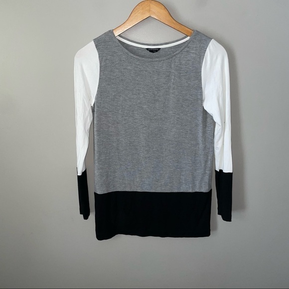 Club Monaco Colorblock long sleeve top - Picture 1 of 3